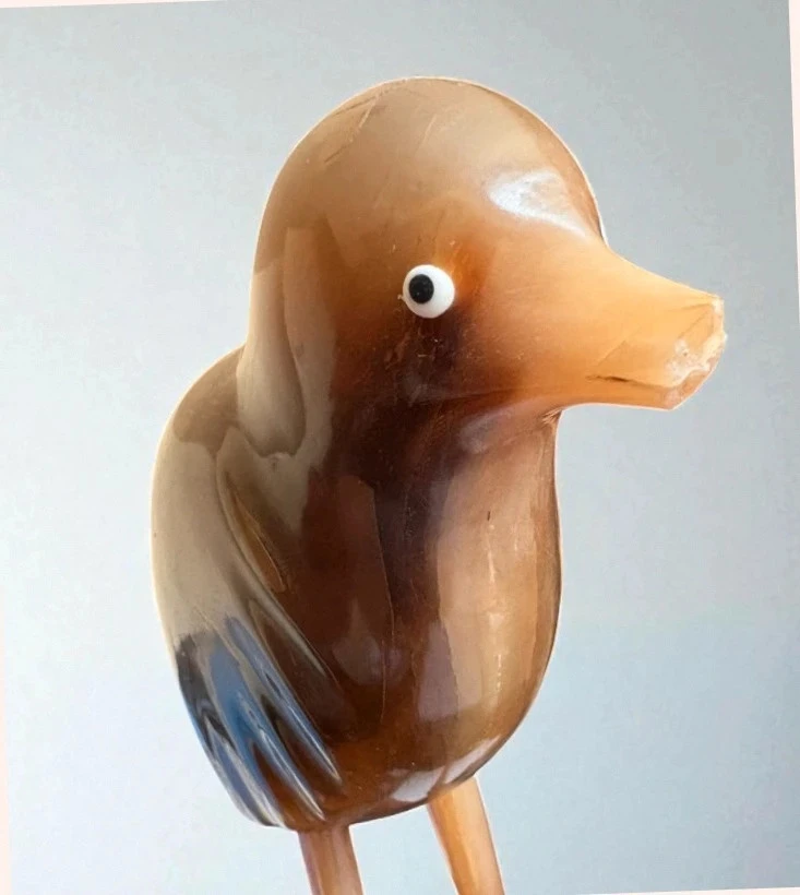 🦅 Antiga Escultura de Pássaro em Chifre Genuíno - Arte Popular Vintage – photo 6